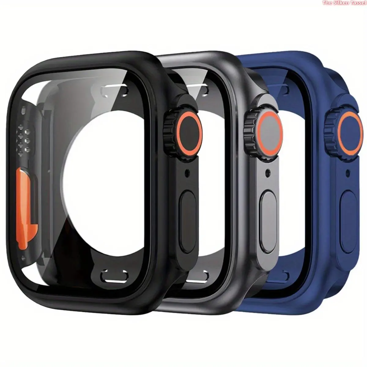 3 Pack Premium Full Coverage Watch Case, Shockproof Anti-Scratch HD Protective Cover Compatible With Apple Watch Series 4/5/6/7/8/9/10/11 SE2 40/41/42/44/45/46mm (No Watch Included)