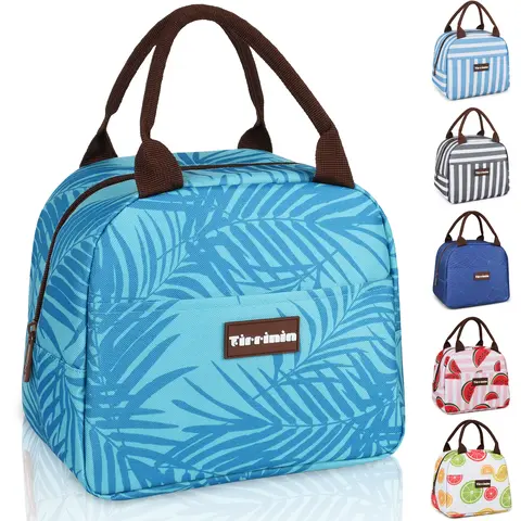 Tirrinia Cute Insulated Lunch Bag, for Women Men Insulated Lunch Box for Adult Reusable Lunch Tote Bag for Work, Picnic or Travel