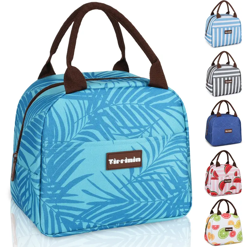 Tirrinia Cute Insulated Lunch Bag, for Women Men Insulated Lunch Box for Adult Reusable Lunch Tote Bag for Work, Picnic or Travel