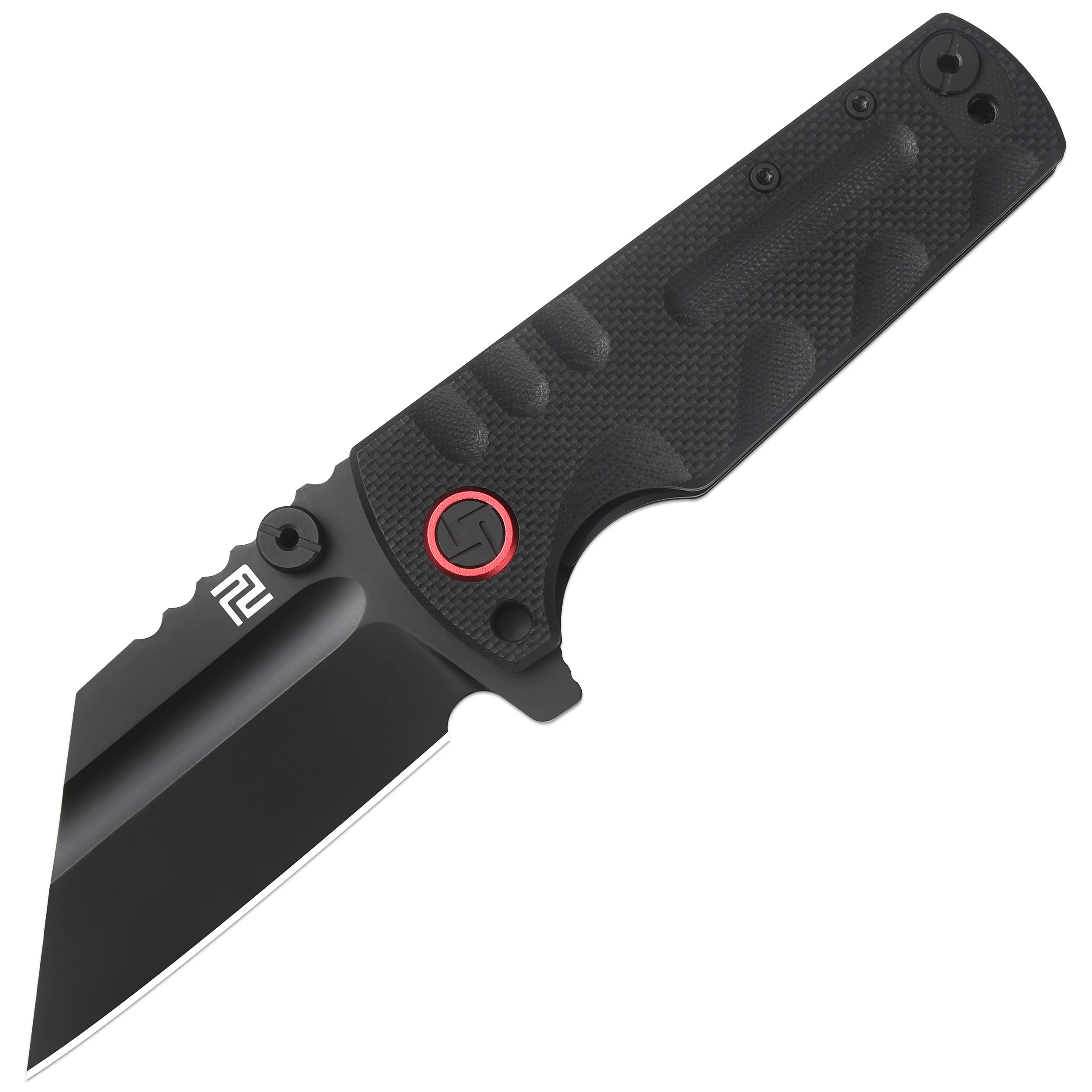 Artisan Cutlery Proponent Tool Knife D2 Steel Black PVD Blade, Black G10 Handle, Tactical Equipment for Man Outdoor Camp