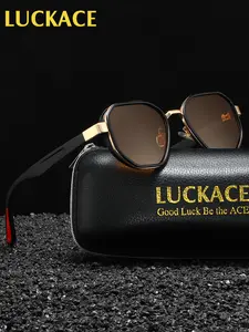 LUCKACE Round Vintage Style Decorative Sunglasses, Fashionable Unisex Eyewear, Perfect Gift for Friends & Parents, All-Season Wear