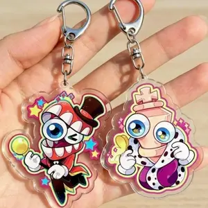 TADC The Amazing Digital Circus Keychains 1.5 inch Colorful Clear Double Sided Acrylic Keychains