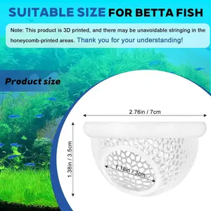 3D-Printed Floating Betta Hide & Shammock – Aquarium Cave, Feeding Ring, Resting Spot for Bettas, Shrimp, Corydoras |   Eco-Safe PLA, Stress-Free Fish Tank Decor, Nano Tank Accessories
