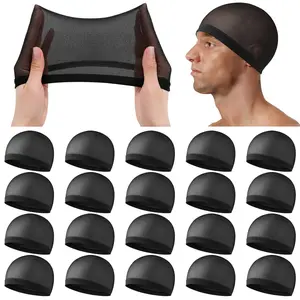 Stocking Wave Caps for Men,Adult Stretchy Nylon Skull Cap,10/20/50Pcs Wide Anti-Slip Breathable Sleep Waves Cap for Man Women