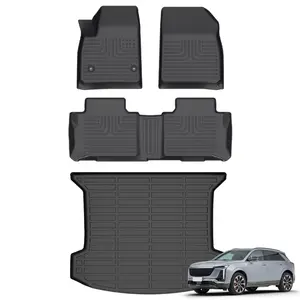 KELCSEECS Cadillac XT5 2017-2026 Floor Mats & Cargo Liners, All Weather Protection TPE Duty Non-Slip Custom Automotive, Front & Rear Row & Trunk Mats, Accessories, Waterproof, Easy to Clean, Eco-friendly Material,TPE carmats