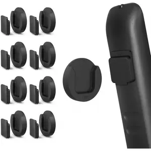 8 Counts Magnetic Remote Control Holder Wall Mount, Self-Adhesive Bedside Caddy for TV Backside/Bedroom/Office/RV Home Organizer Storage