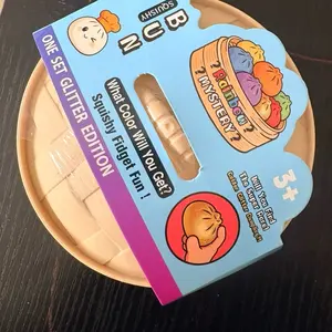 Squishy Big Dumpling Fidget Toy - Glitter Edition, What Color Will You Get, 3+ Years, Fun Toy