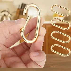 5pcs Large Keychains Gold Silver Connecting Metal Rings for Wallet Lanyard Extenders Gardening Tools Camping Backpack Straps Pet Tags Alloy
