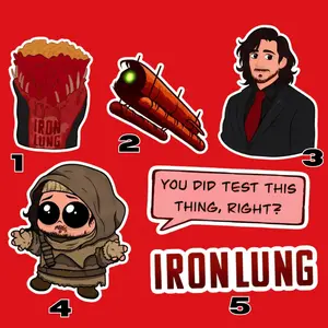 Iron Lung Convict Inspired Sticker, Video Game Art Vinyl Decal, Punk Retro Gaming Sticker, Industrial Style Graphic Decal for Laptop Car