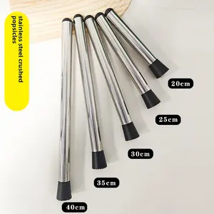 Stainless steel masticating stick crushed popsicle juice stick milk tea store hand masticating stick fruit squeezing stick storm lemon ice crushing hammer