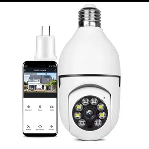 Light Bulb Security Camera 1080P WiFi 360° Pan Tilt Night Vision Motion Detection Alarm Surveillance Camera