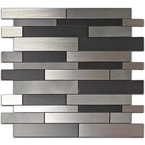 10-piece Metal Mosaic Wall Stickers, Waterproof And Moisture-proof, Fireproof AndHigh-temperature Resistant, lt Can Be Used In A Variety Of Scenarios, Such AsBedrooms, Kitchens, And Bathrooms, The Back Comes With  Glue, Which Can BeCut Freely