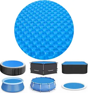 【Father's Day Gift】 Solar Pool Cover, 8 Mil Blue Heavy Duty Round Solar Blanket Heaters for Above-Ground and In-Ground Pools(21FT)
