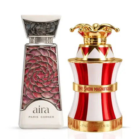 The Show Magnifique & Aira Eau De Parfum Sprays 100ml (3.4 oz) By Paris Corner (Bundle)