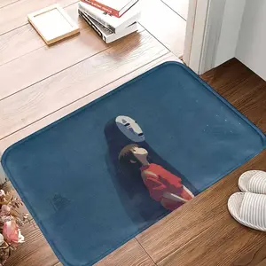 Anime Fantasy Spirit and Girl Floor Mat - Anime-Themed, Fantasy, Art-Inspired, Breathable, Fabric Bath Mat with Mysterious Night Sky Print, Soft Non-Slip Washable Carpet for Bedroom, Living Room Gift Decoration, Anime-Themed Bath Mats, Art-Inspired Bath M