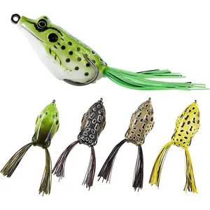 5PCS Frog Lure Kit - Topwater Fishing Lures for Pike, Snakehead & Freshwater Fish| Soft PVC Baits with Weedless Hooks - Perfect for Dense Vegetation| Ideal Lure Set for Anglers inSaltwater