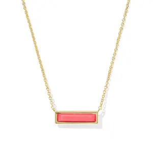 Kendra Scott Paisleigh Pendant Necklace - Gold/Dark Red