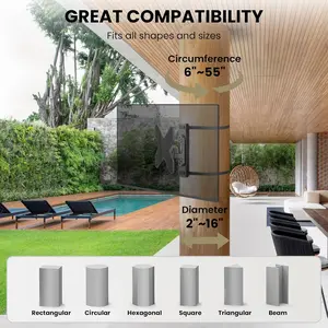 ZeboZap ZZTVS2022 Swivel Gazebo | Patio | Pergola | Square Post TV Mount