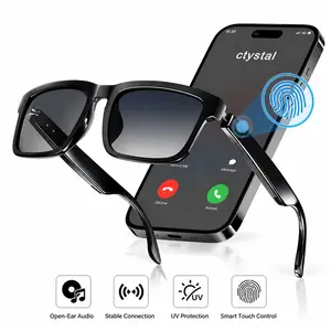 Bluetooth Smart Sunglasses, Smart Sports Sunglasses - Wireless Audio Glasses with Integrated Speaker and Microphone,Voice Command & Touch Operation,UV Protection Lenses for Hiking, Travel,Business Communications,Wom man Gifts