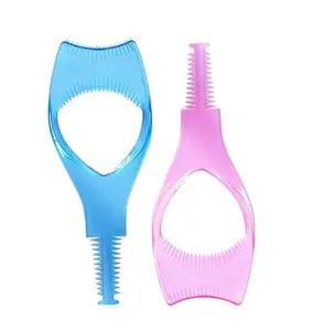 2 Pcs 3 in 1 Mascara Applicator Plastic Makeup Eyelash Tool Upper Lower