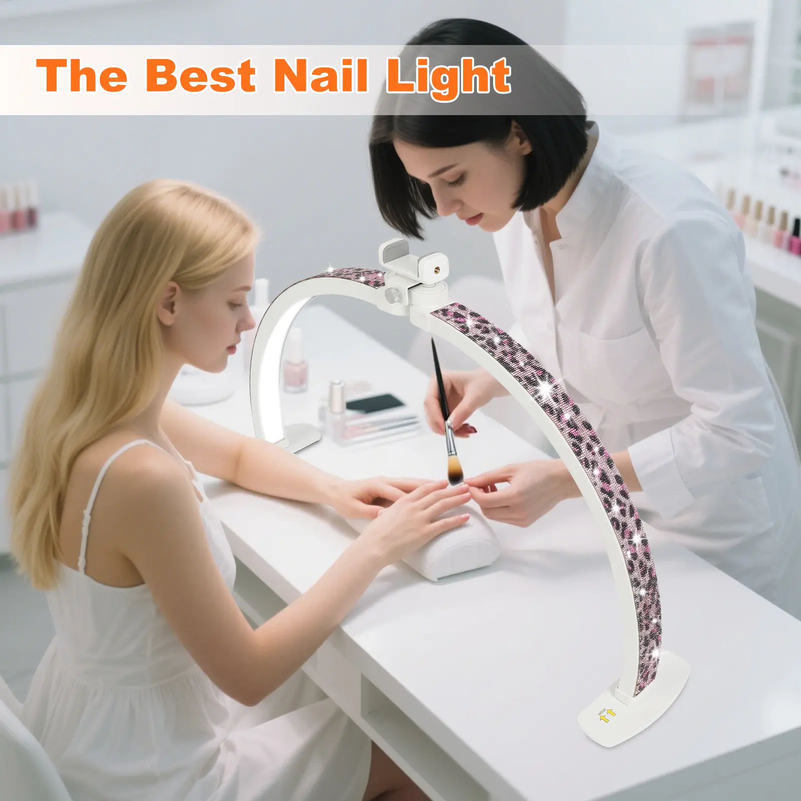 Pink leopard with diamonds