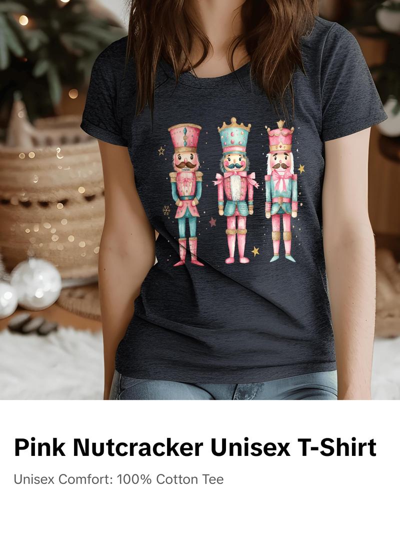 PINK NUTCRACKER CHRISTMAS UNISEX TSHIRT
