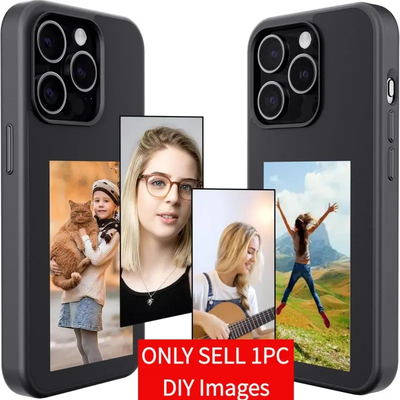 NFC Ink Screen Phone Case Protector, Change Photos Anytime, APP DIY Display, Ai Generated Photos, Four Color Screen, Fun Gift, iPhone Series