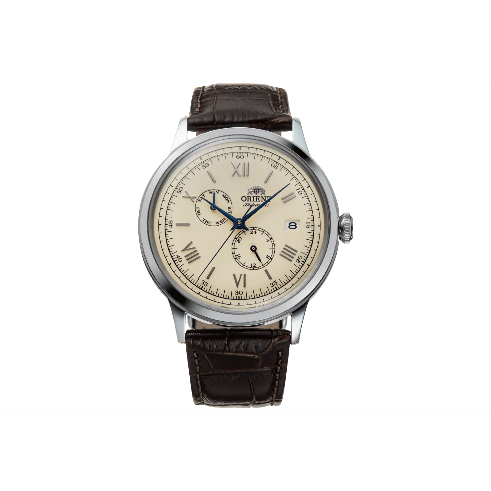 Orient Bambino Version 8 40.5mm Automatic Dress Watch - Analog Mechanical, Business Automatic, Mechanical Style, Stainless Steel Wristwatch (Model RA-AK0702Y30B), Analog Mechanical Watches