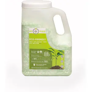 Nature 100% Chloride Free Deicer Sub Zero Ice Melter 8 lb Ice Melt Jug Eco-Friendly Non Toxic Ice Deicer and Concrete Safe Ice Melt for Driveways, Sidewalks, Parking Lots