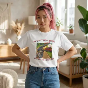 Cycling Road Tee — "You Can't Drive 55 MPH, Get Off The F'n Road" Graphic T-Shirt