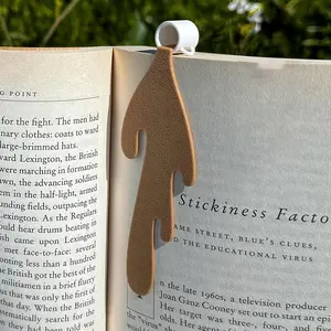 4pcs Spilled Coffee Book Mark - Durable, Stamper, Perfect for Readers and Bookworms - Coffee Lovers Ideal Gift - Faux Leather Coffee Book Mark