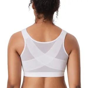 Women's Inbarely Plus Posture Bras Front Closure Lightly Padded Plus Size Wireless Full Coverage Bra