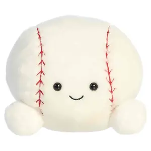 Aurora Adorable Palm Pals Party Sized Slugger Baseball Stuffed Animal - Fun Characters Now in Bigger Sizes - Perfect for Decorating Rooms and Birthday Gifts - White 7 Inches