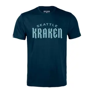 Seattle Kraken Levelwear Wordmark Richmond Navy Tee