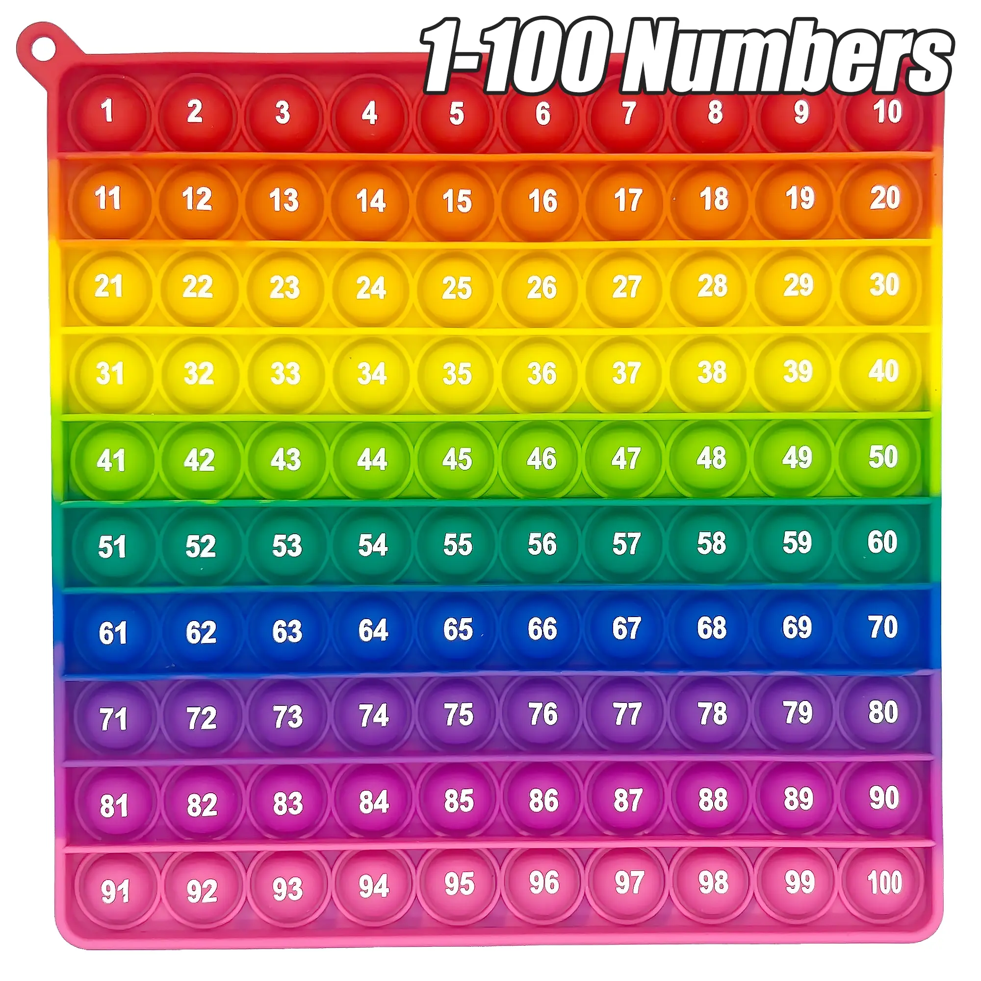 Numbers 1-100 & 1-200 Math Games Fidget Toy, Quick Push Practice Activity, Educational Mathematics Learning Toys for Kids Age 3+, Classroom Gifts, Math Learning Tools, Table Math Games, Math Teaching Aid