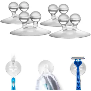 Jot | Just Hold it There PVC Suction Hook | Clear | 4 Pack