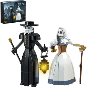 2in1 Plagueed Figures Building Blocks Set, Collectible Decoration Building Block Toy, Halloween Gifts for Friends and Fans(500Pcs)
