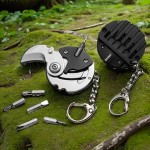 Multifunctional Mini Knife Keychain – Tactical, Stainless Steel