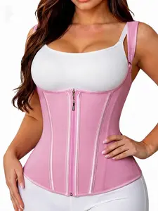Women's Basic Double Compression Adjustable Fit Shaping Top - Tummy Control, Hip-Supporting Activewear Shapewear