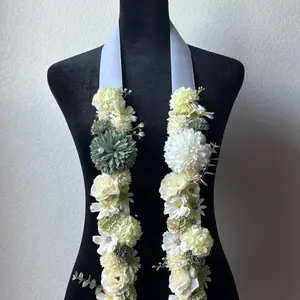 Sage Green Lei with Delicate artificial flowers