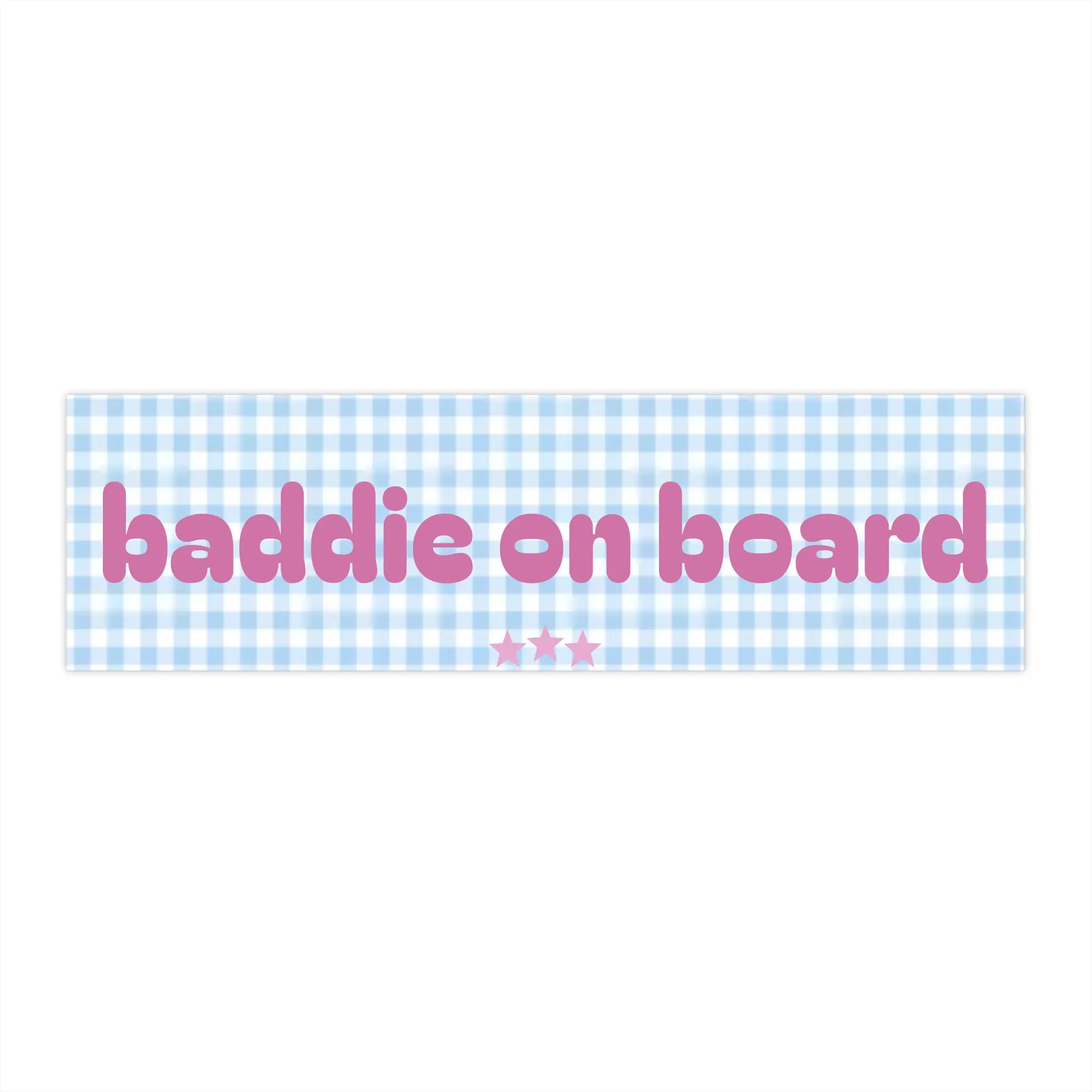 Fun Bumper Stickers for Trendy Cars, Baddie on Board, Cute Car Decor, Ideal for Gift, Youth Style, Road Trip Accessories