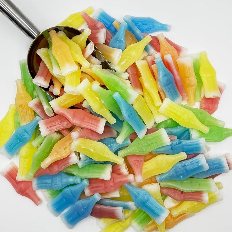 Wax Bottle Candy Drinks, 1/2 (half) Pound Bag - Retro Wax Candy Bottles, Liquid Filled - Variety Flavor Nip Candy Juice - Classic Wax Candy for Old School Candy Lovers