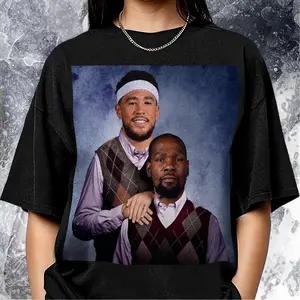 Kevin Durant Devin Booker Basketball Vintage 90s Tee, Phoenix Step Bros Basketball 90s Funny Shirt