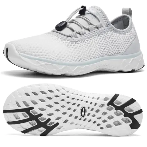ALEADER Women's Quick Drying Outdoor Water Shoes - Aqua, Mesh Upper, EVA 3D Dual Cushion, Xdrain Tech, Breathable Kayaking Footwear for Seaside Beach & City Walk, Quick Drying Watershoes, Water Aqua Shoes
