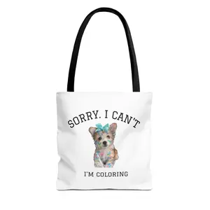 Sorry I Can't, I'm Coloring Tote
