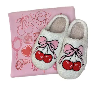 Sealed with a Bow Cherry Coquette Women’s Slippers