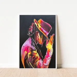 Unframe Colorful Michael Jackson Modern Music Legend Canvas