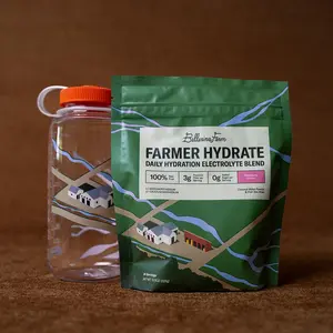 Farmer Hydrate Powder Bag + Water Bottle