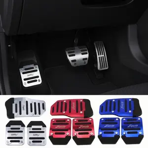 3-Piece Non-Slip Aluminum Car Pedal Pads Set for Manual Transmission - Enhanced Traction & Comfort, Easy Installation, Performance Vehicle Specific, Anti Slip Pedal