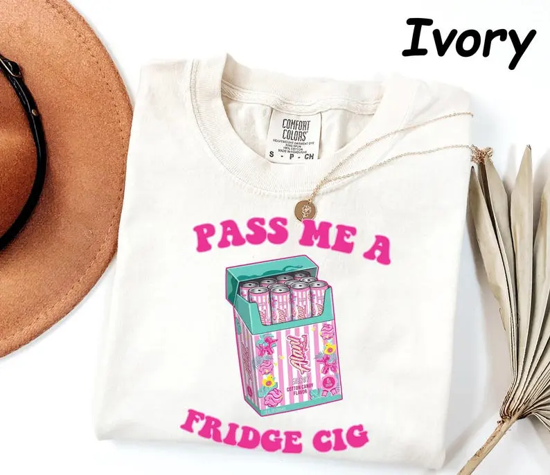 Comfort Colors Pass Me A Fridge Cig Shirt, Alani Drink Lover Gift, Beverage Humor Shirt, Retro Soda Drink T-Shirt, Quirky Caffeine Addict, Full Colors